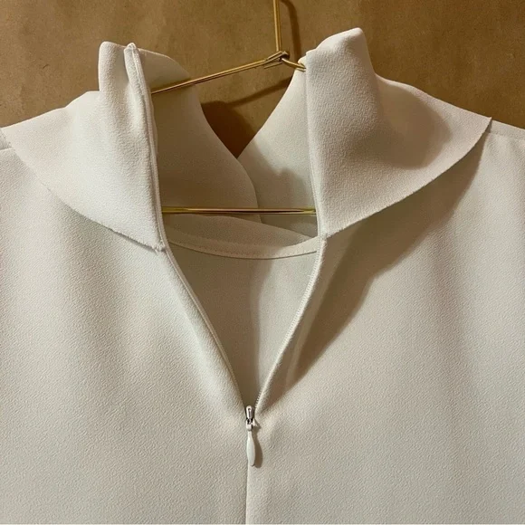 IRO Astrid High Neck Handkerchief Neck Boxy Blouse Oversized Popover Top Size 6 - Picture 13 of 13